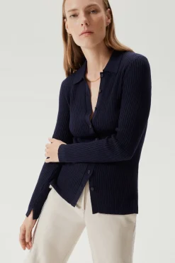 Camicia a Coste in Lana Merino