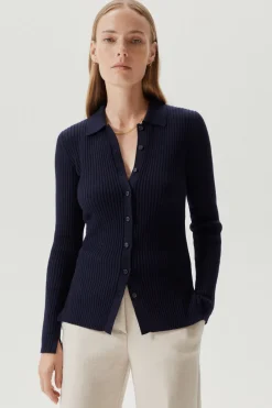 Camicia a Coste in Lana Merino