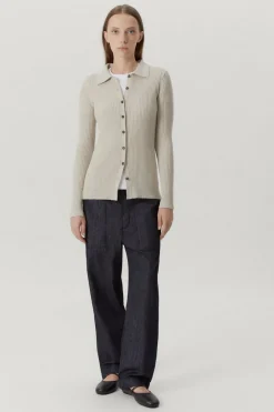 Camicia a Coste in Lana Merino
