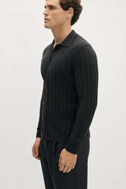 Camicia a Coste in Lana Ultrasoft