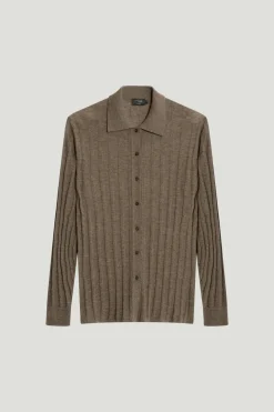 Camicia a Coste in Lana Ultrasoft