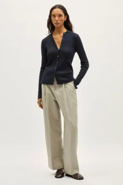 Camicia a Coste in Lino Cotone