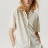 Camicia a Maniche Corte in Lino Cotone
