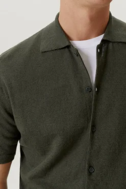 Camicia a Maniche Corte in Lino Cotone