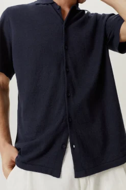 Camicia a Maniche Corte in Lino Cotone