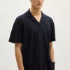 Camicia Collo Bowling in Lino Cotone