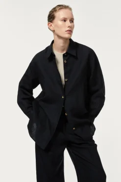 Camicia Over in Twill di Lino