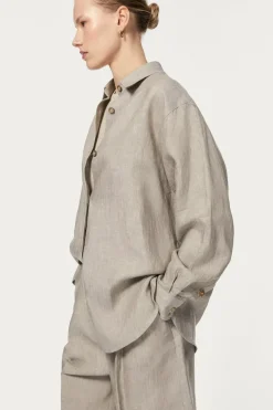Camicia Over in Twill di Lino