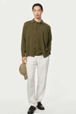 Camicia Overshirt in Lino Cotone