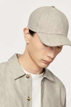 Cappellino Baseball in Twill di Lino