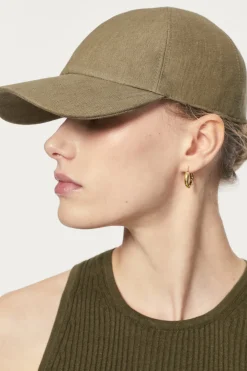 Cappellino Baseball in Twill di Lino