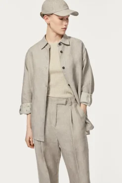 Cappellino Baseball in Twill di Lino