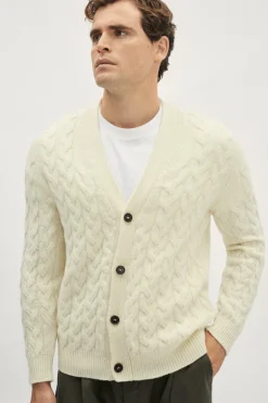 Cardigan Aran in Lana Cardata