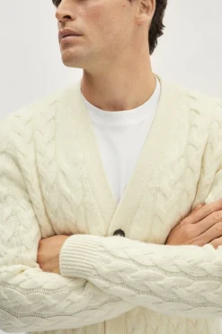 Cardigan Aran in Lana Cardata