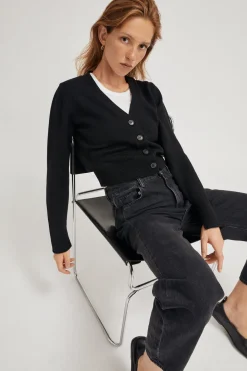 Cardigan Crop in Lana Merino