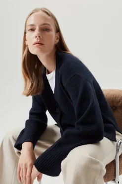 Cardigan in Lana cardata