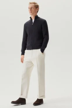 Cardigan in Lana Merino con Zip