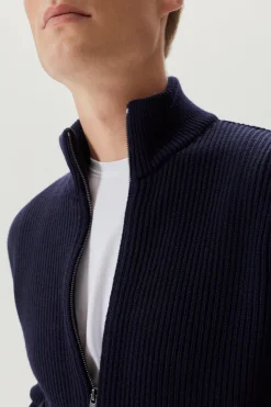 Cardigan in Lana Merino con Zip