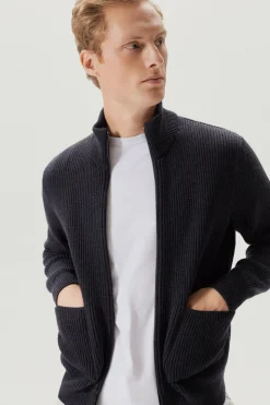 Cardigan in Lana Merino con Zip