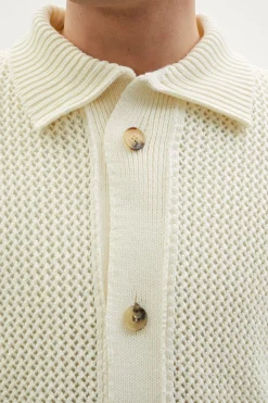 Giacca Tricot traforata in Cotone Organico
