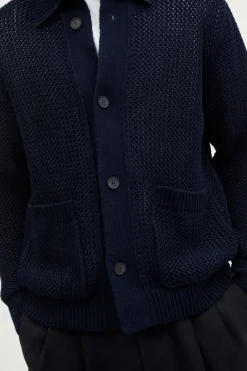 Giacca Tricot traforata in Cotone Organico