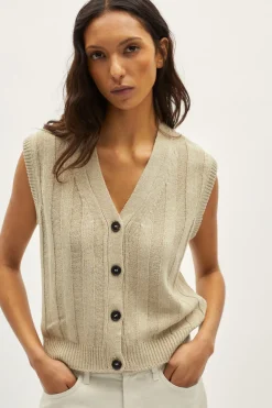 Gilet in Lino Rigenerato