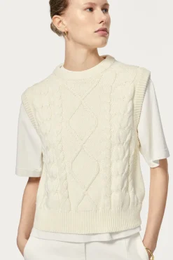 Gilet Tricot Aran in Cotone Organico