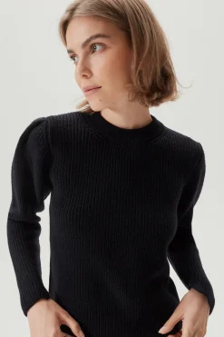 Girocollo con Pinces in Lana Merino