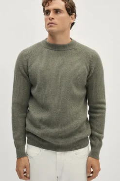 Girocollo in Lana Cardata con manica raglan