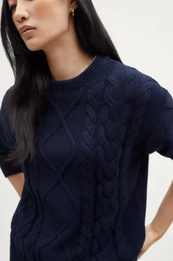 Girocollo Tricot Aran in Cotone Organico