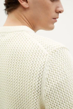 Girocollo Tricot traforato in Cotone Organico