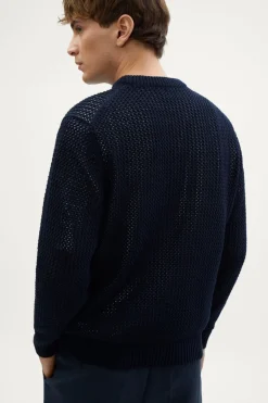 Girocollo Tricot traforato in Cotone Organico
