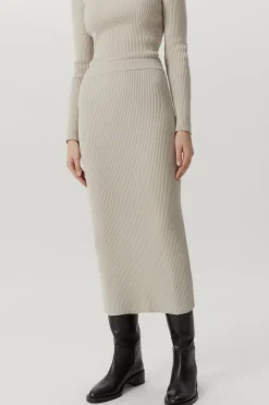 Gonna a Costine in lana merino