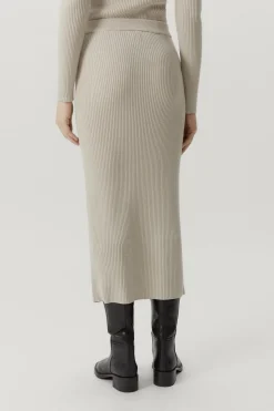 Gonna a Costine in lana merino