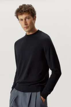 Maglia con Collo Perkins in Lana Ultrasoft