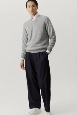 Maglia con Scollo a V in Lana Ultrasoft