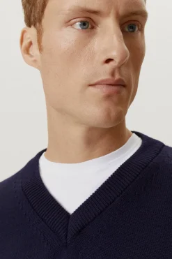Maglia con scollo a V in Lana Merino
