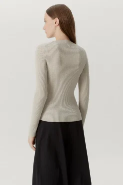Maglia con Scollo Ampio in Lana Merino