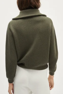 Maglia con scollo Zip in Lana Merino