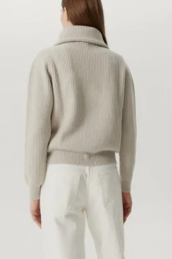 Maglia con scollo Zip in Lana Merino