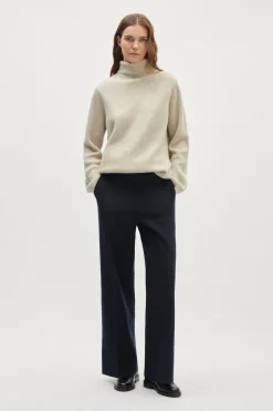 Maglia con spacchi in Lana Cardata