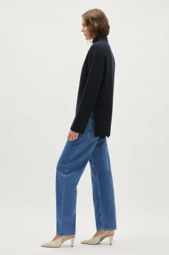Maglia con spacchi in Lana Cardata