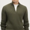 Maglia con Zip in Lana Merino