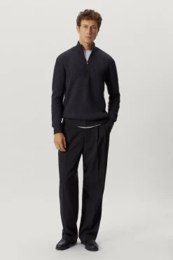 Maglia con Zip in Lana Merino