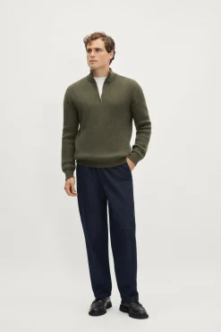 Maglia con Zip in Lana Merino