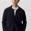 Overshirt a Coste in Lana Cardata