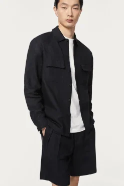 Overshirt in Twill di Lino