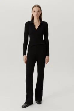 Pantalone a coste in Lana Merino