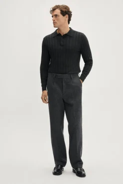 Pantaloni in Lana Cardata