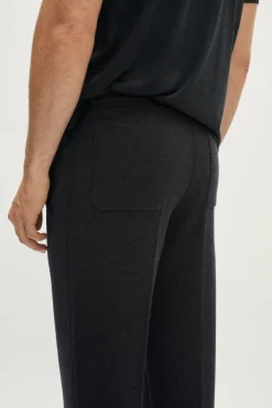 Pantaloni in Maglia a Taglio Dritto in Lana Merino